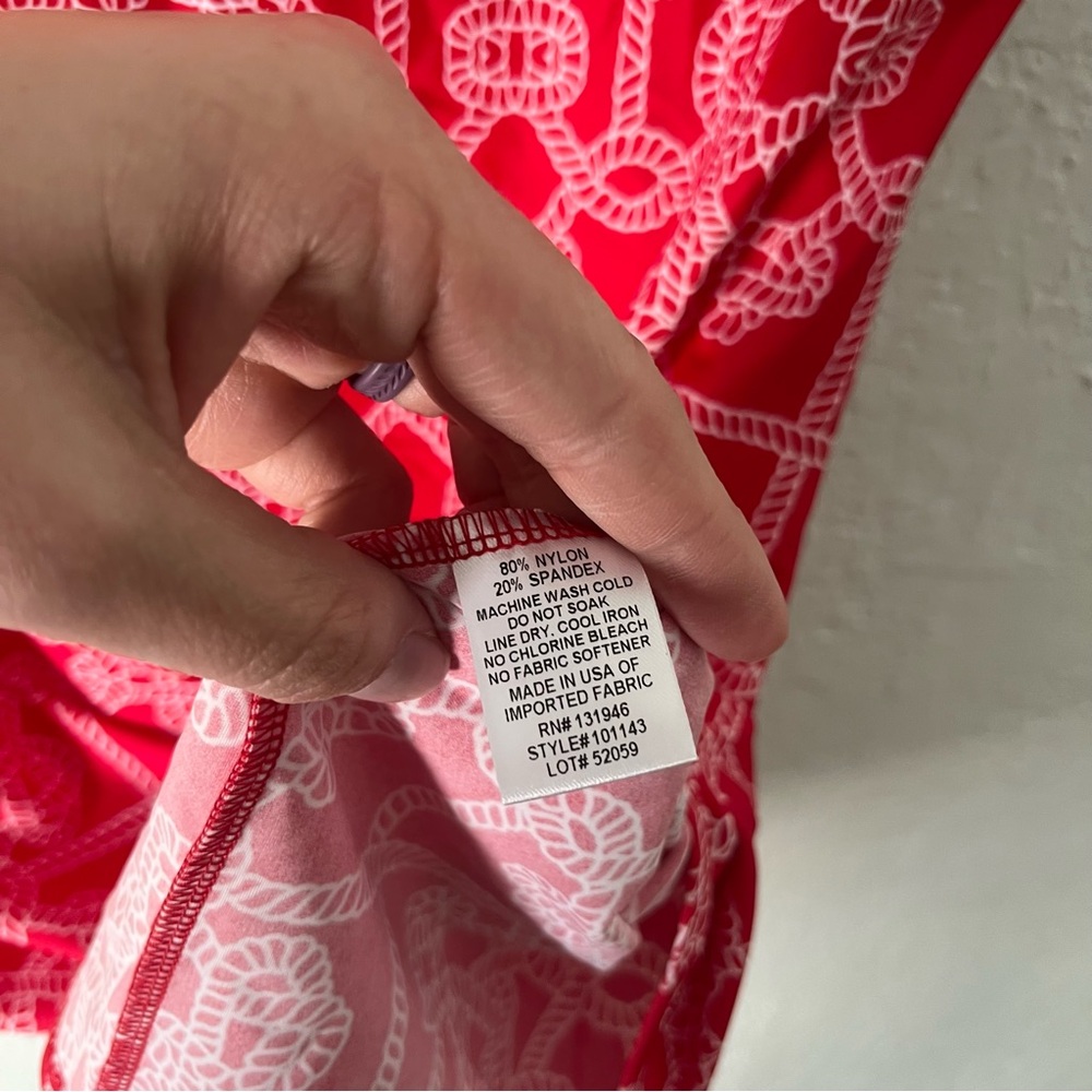 Jude Connally Red and White Patterned Dress - Picture 6 of 6